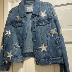 Decorative denim jacket with stars